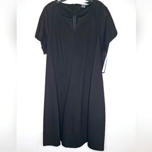 NWT Peter Nygard "Not Basic Black" Plus-size, A-line,midi, Little Black Dress.